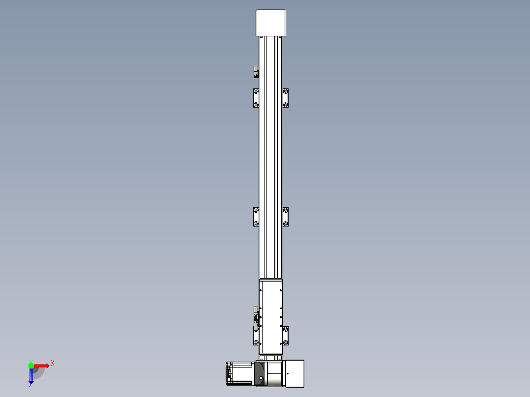 同步带滑台-欧规B8-L88-S800-L-ZP75-D3-N10俯视图