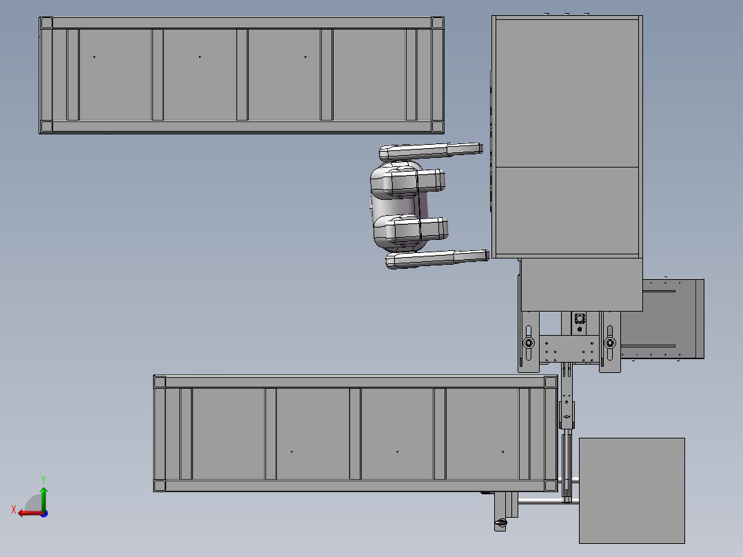 自动给料车床设备后视图