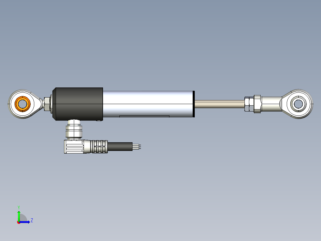 NOVOTECHNIK直线位移传感器TX2 系列 带球眼安装接头左视图