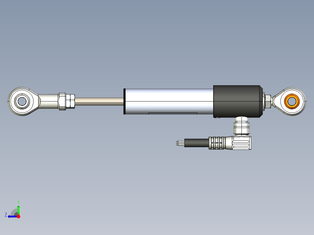 NOVOTECHNIK直线位移传感器TX2 系列 带球眼安装接头右视图
