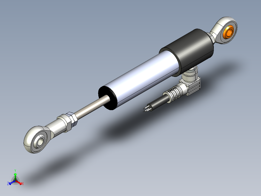 NOVOTECHNIK直线位移传感器TX2 系列 带球眼安装接头正等轴测图
