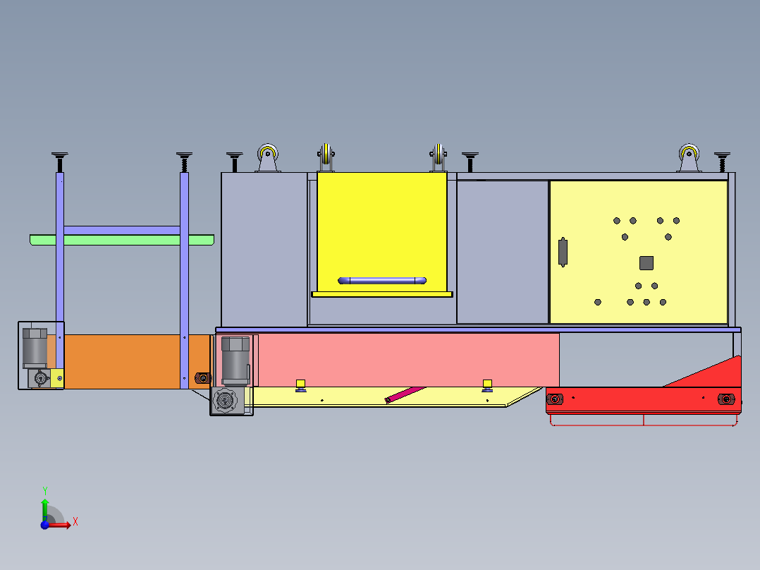 自动化油炸食品机前视图