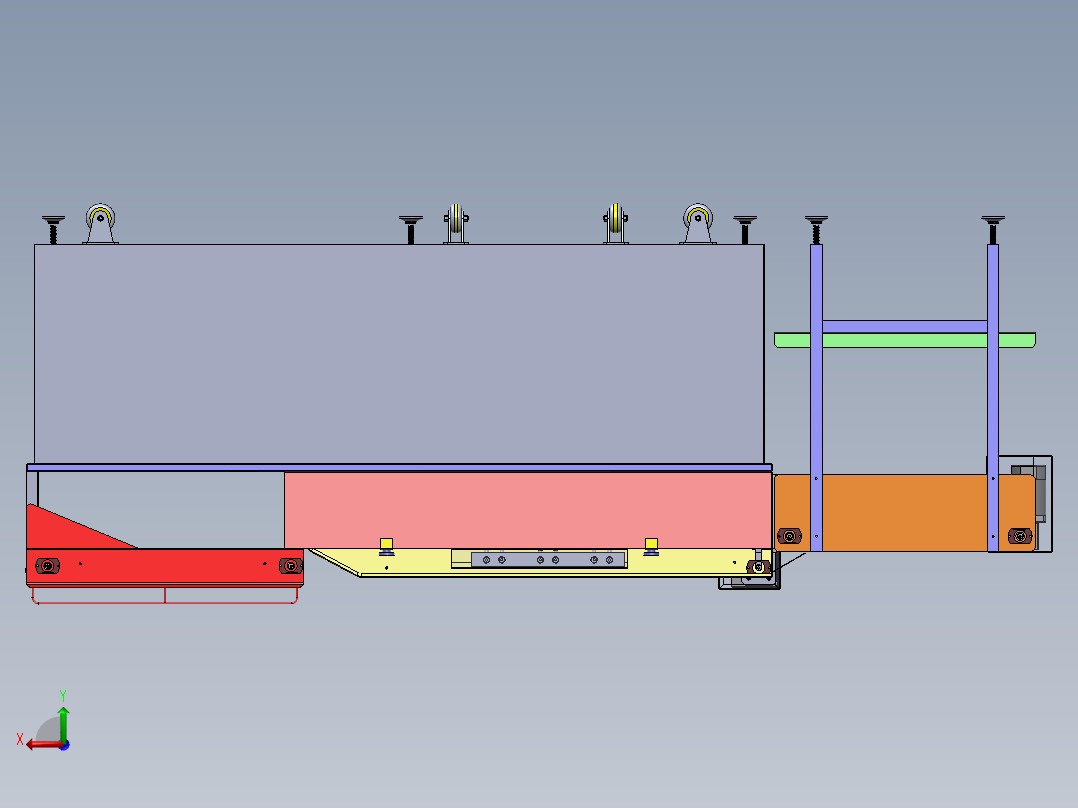 自动化油炸食品机后视图