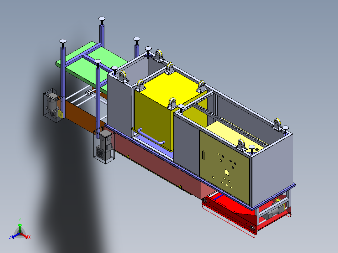 自动化油炸食品机正等轴测图