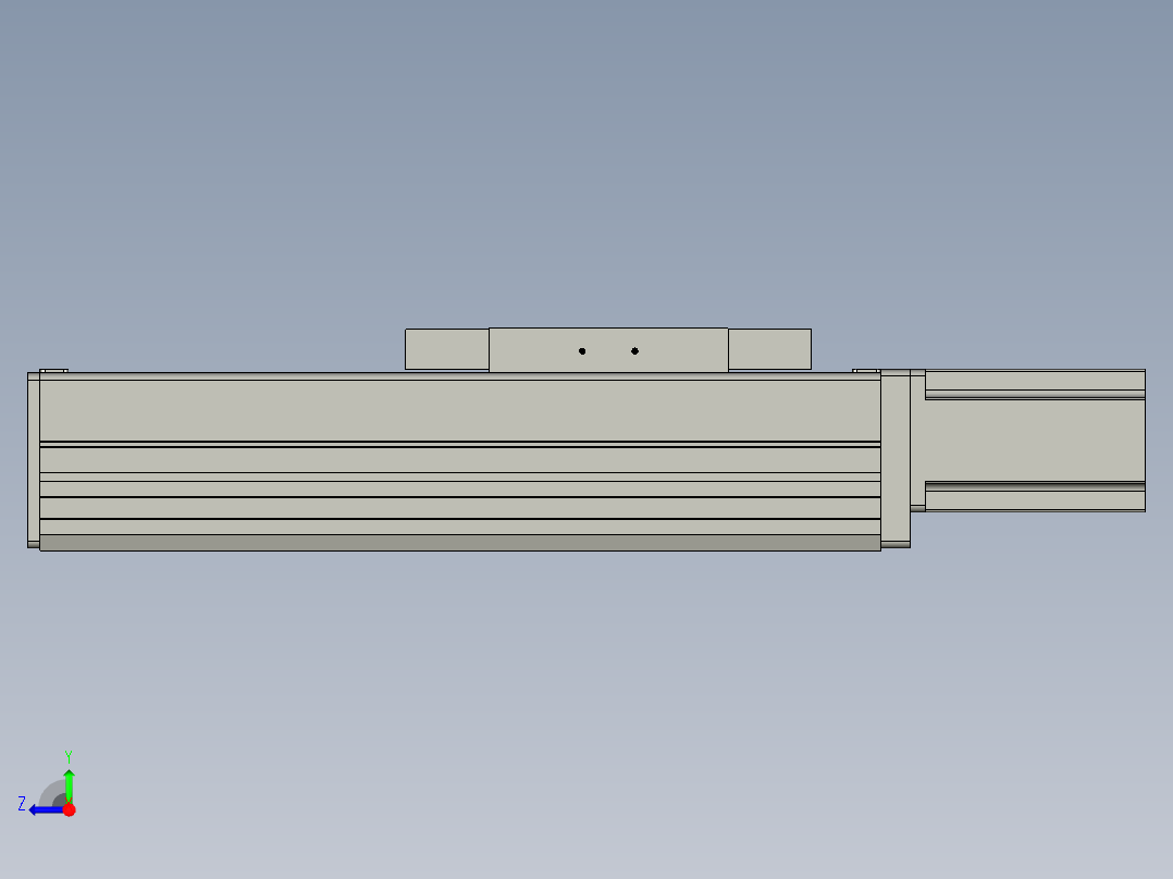 直线模组WG-LHC12-S100-M设计图纸右视图