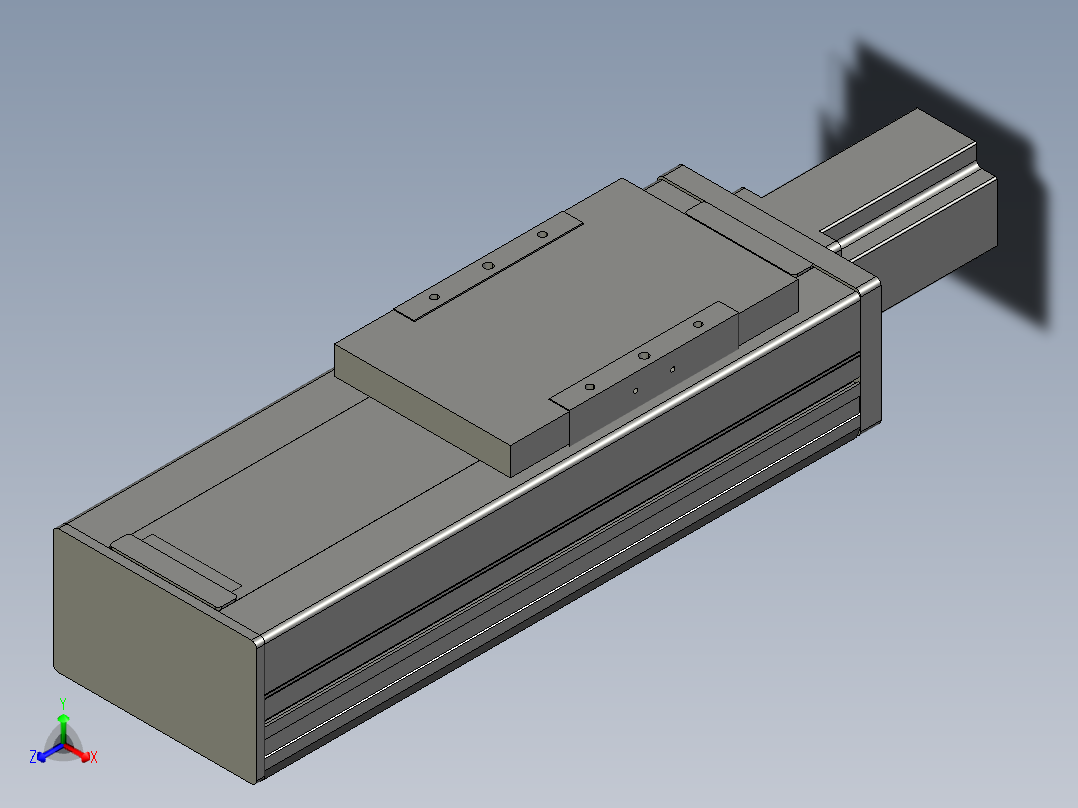 直线模组WG-LHC12-S100-M设计图纸正等轴测图