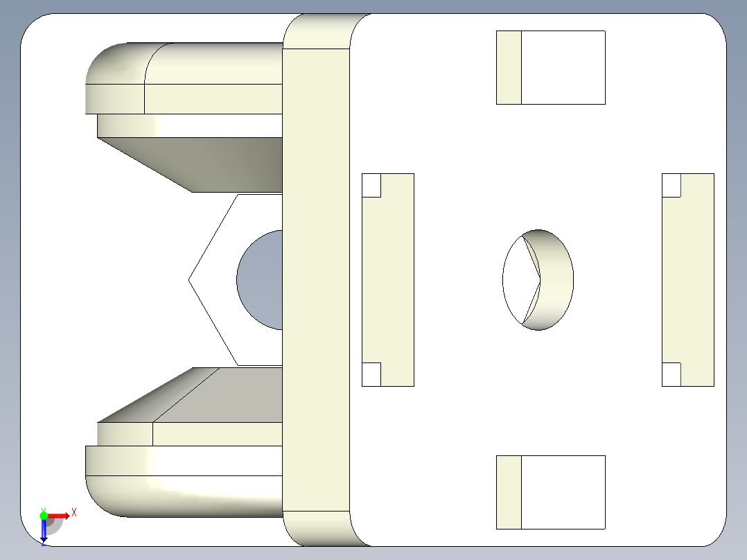 型材-BR 45X45 PIVOT JOINT KJN502684俯视图