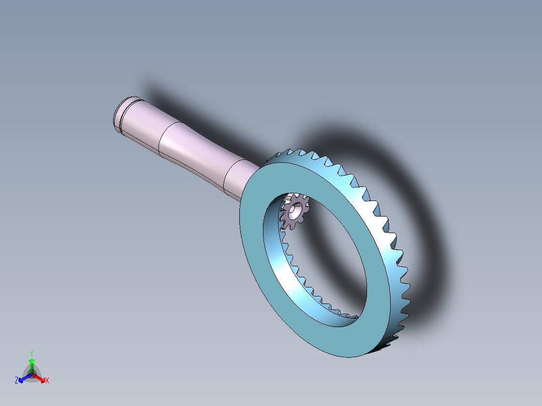 齿轮啮合 (109)正等轴测图