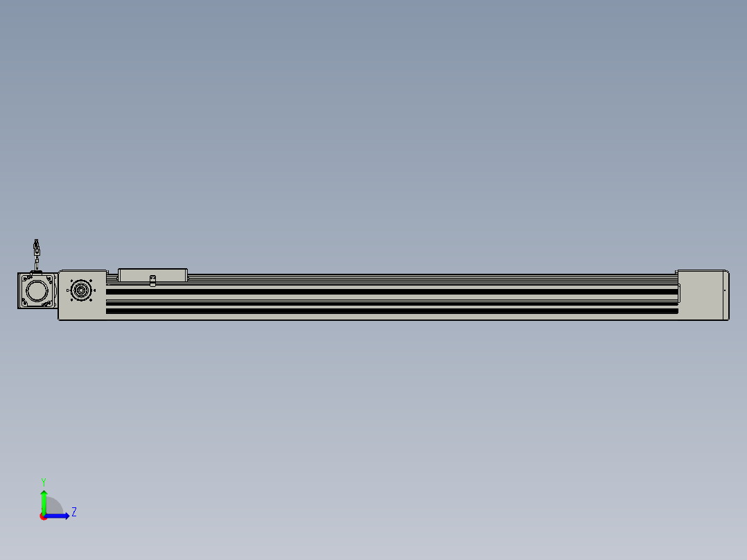 威洛博直线电机模组EB10-L224-S1250-BR-ZP75-MS3-5K左视图