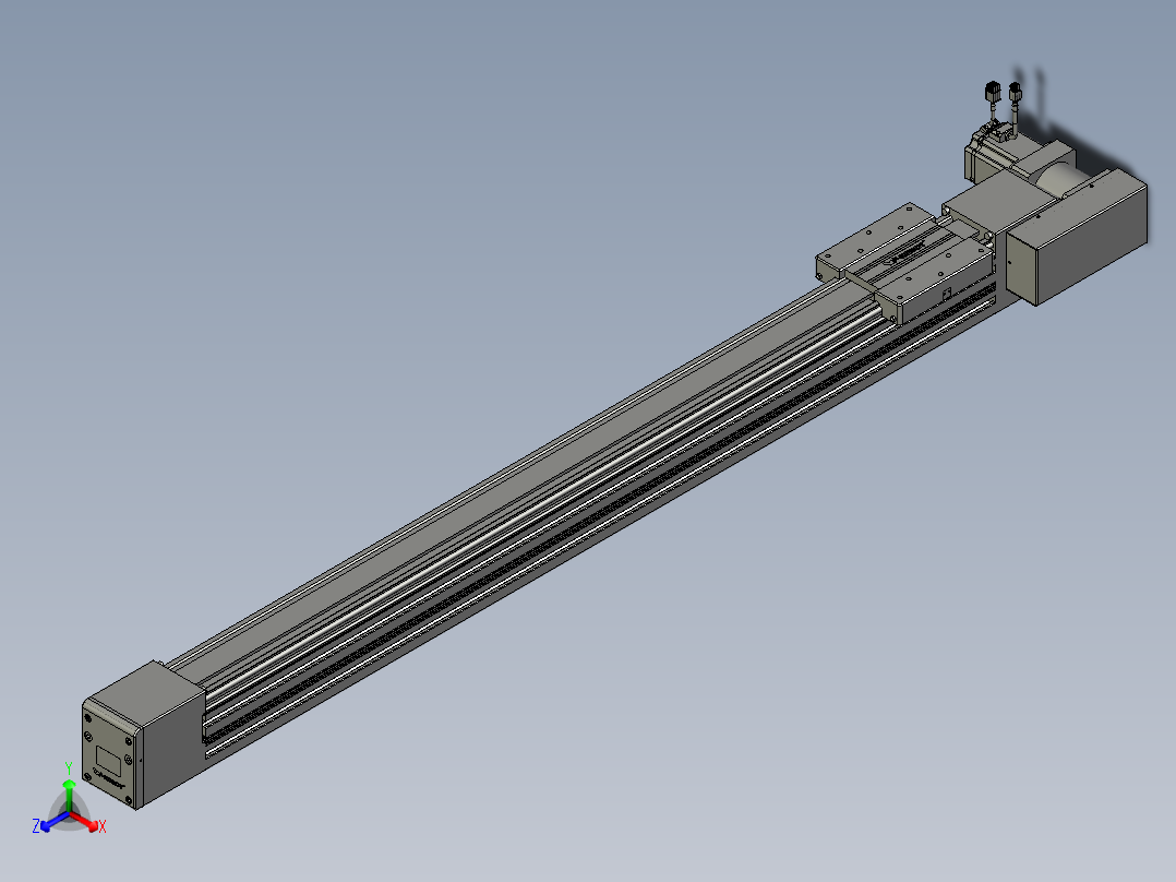 威洛博直线电机模组EB10-L224-S1250-BR-ZP75-MS3-5K正等轴测图