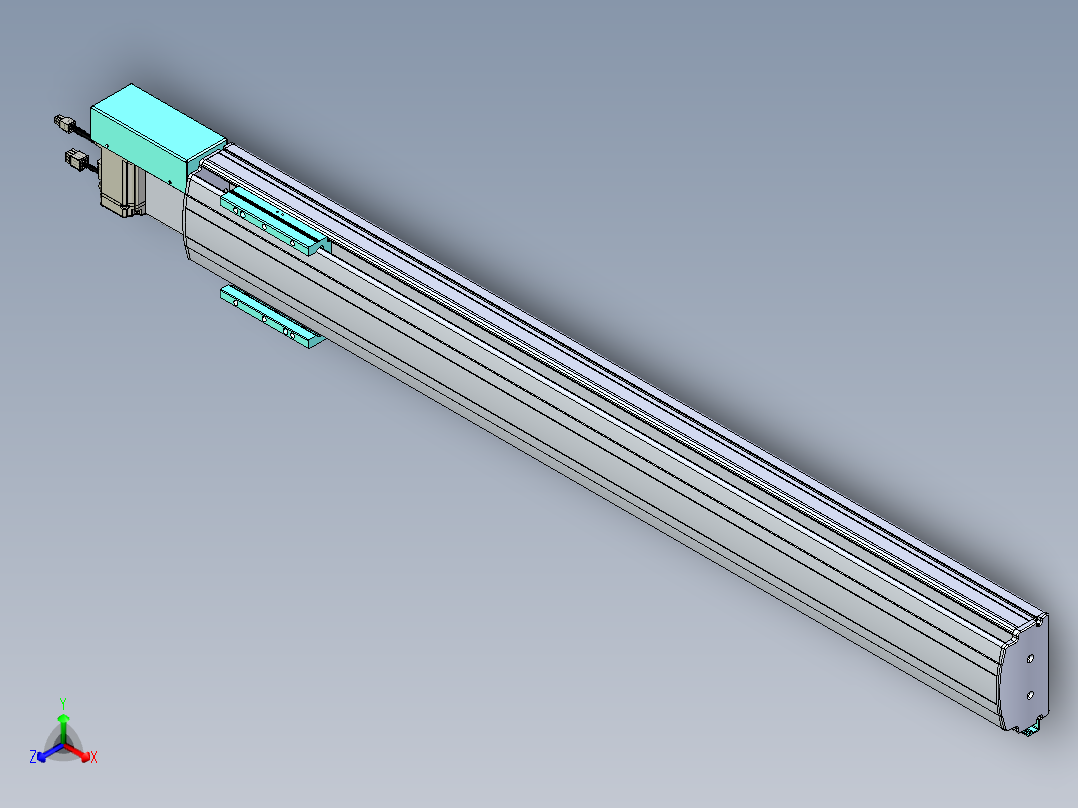 威洛博VBF同步带传动一般环境VBF14-L45-S1000-BR-ZP40-C3正等轴测图