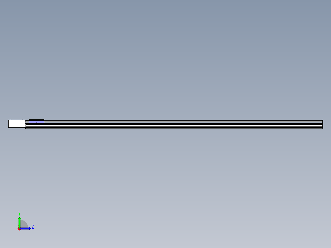 同步带滑台-半封闭B17H-L50-S2900-L-P75-D3左视图