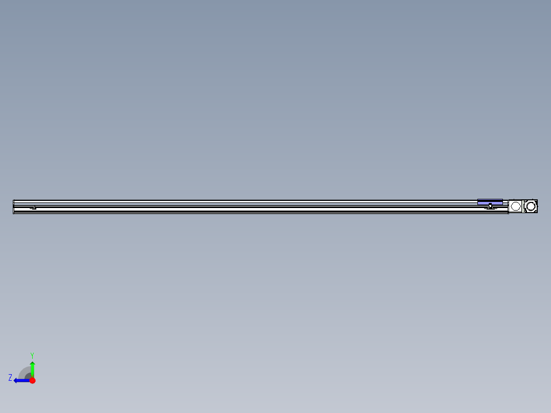 同步带滑台-半封闭B17H-L50-S2900-L-P75-D3右视图