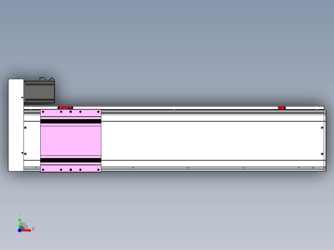 VF丝杆传动-一般环境VF22-L20-C-S750-BR-P75-C4前视图