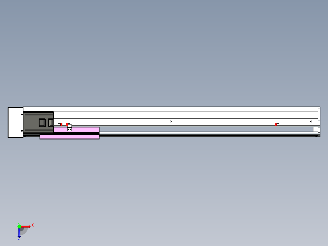 VF丝杆传动-一般环境VF22-L20-C-S750-BR-P75-C4俯视图