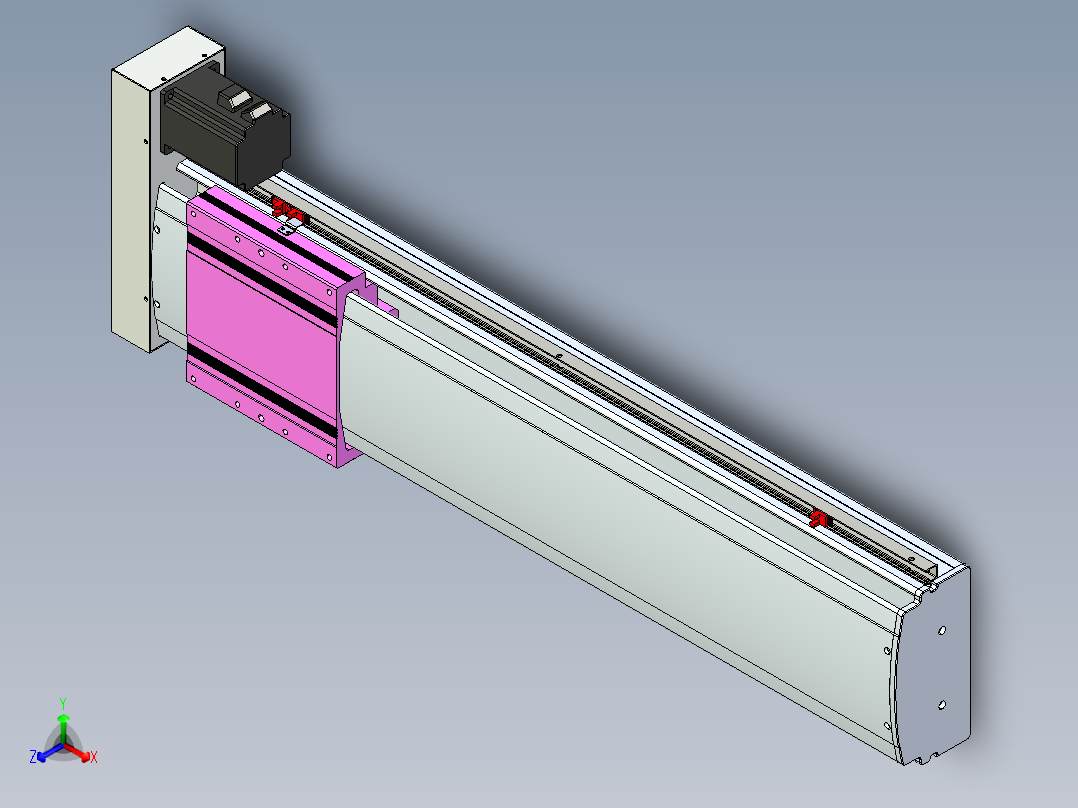 VF丝杆传动-一般环境VF22-L20-C-S750-BR-P75-C4正等轴测图
