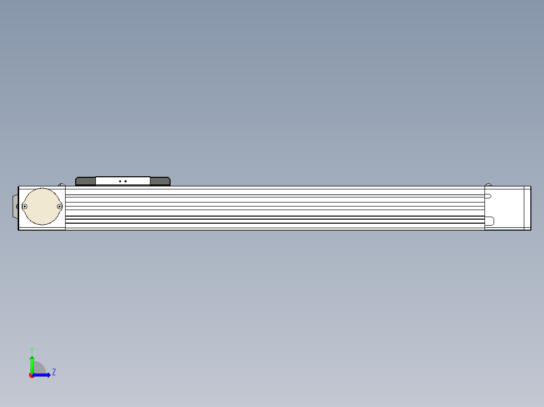 同步带滑台-欧规BC6-L120-S450-R-P40-D3左视图