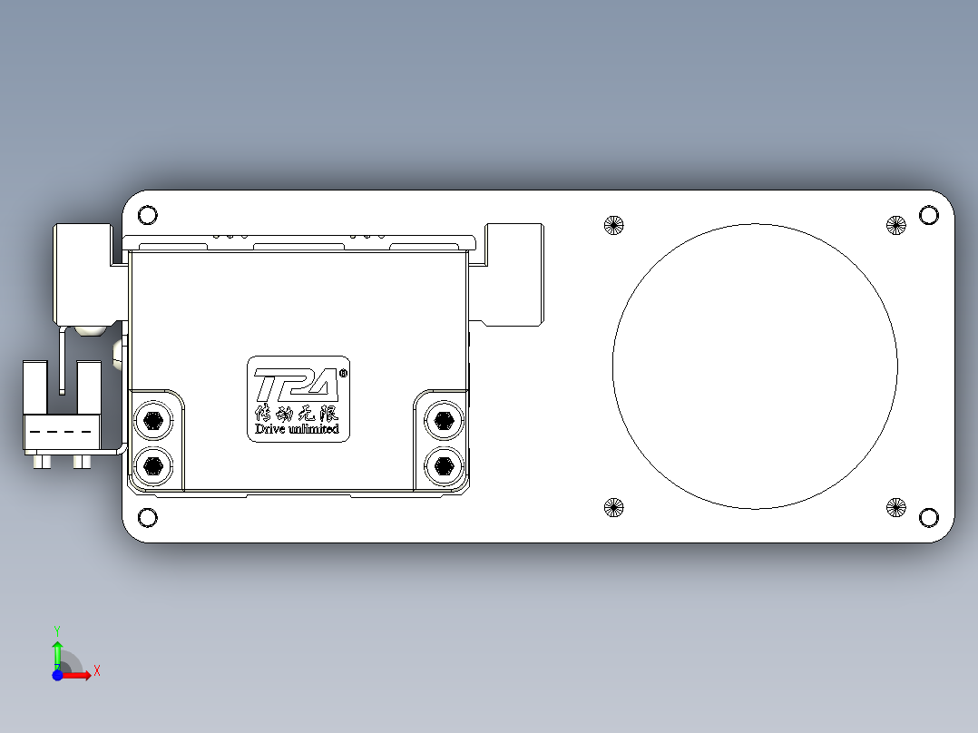 TPA-KNR-60E-1205C-L700A1-MR-P40-N3线性模块铝制底座前视图