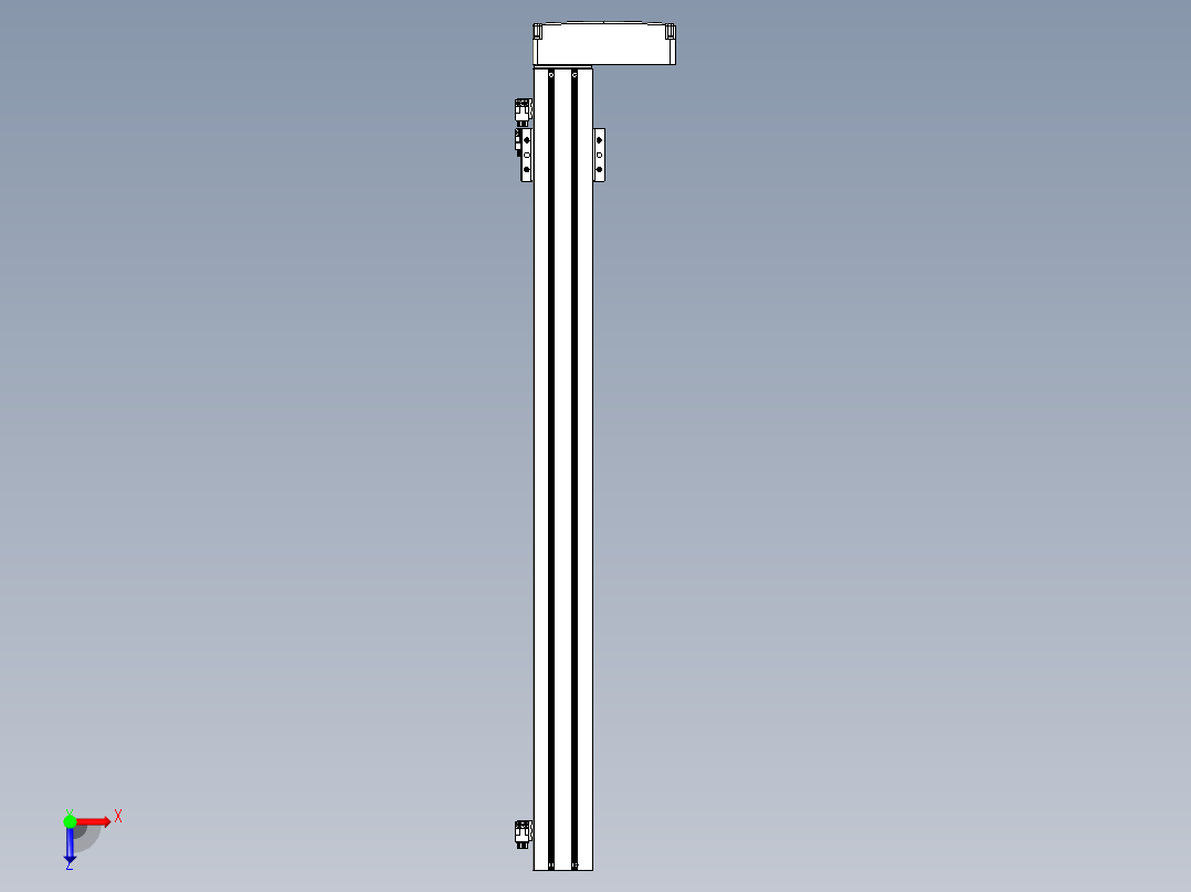 TPA-KNR-60E-1205C-L700A1-MR-P40-N3线性模块铝制底座俯视图