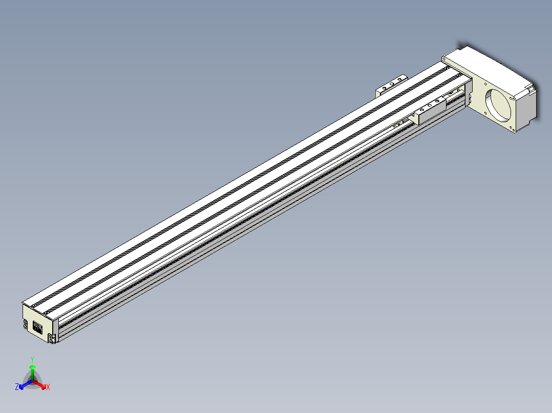 TPA-KNR-60E-1205C-L700A1-MR-P40-N3线性模块铝制底座正等轴测图