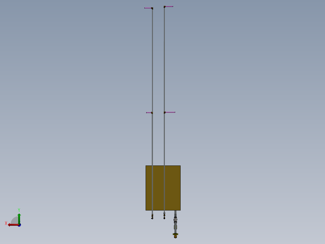 燃气管路后视图