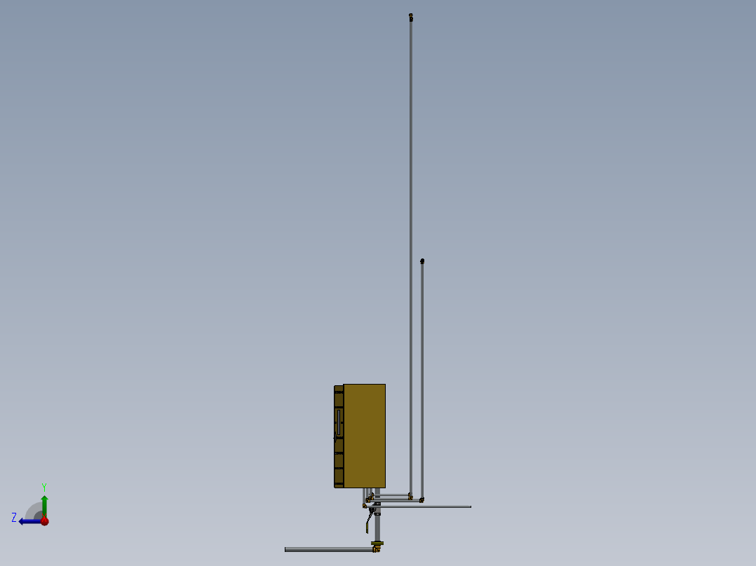 燃气管路右视图