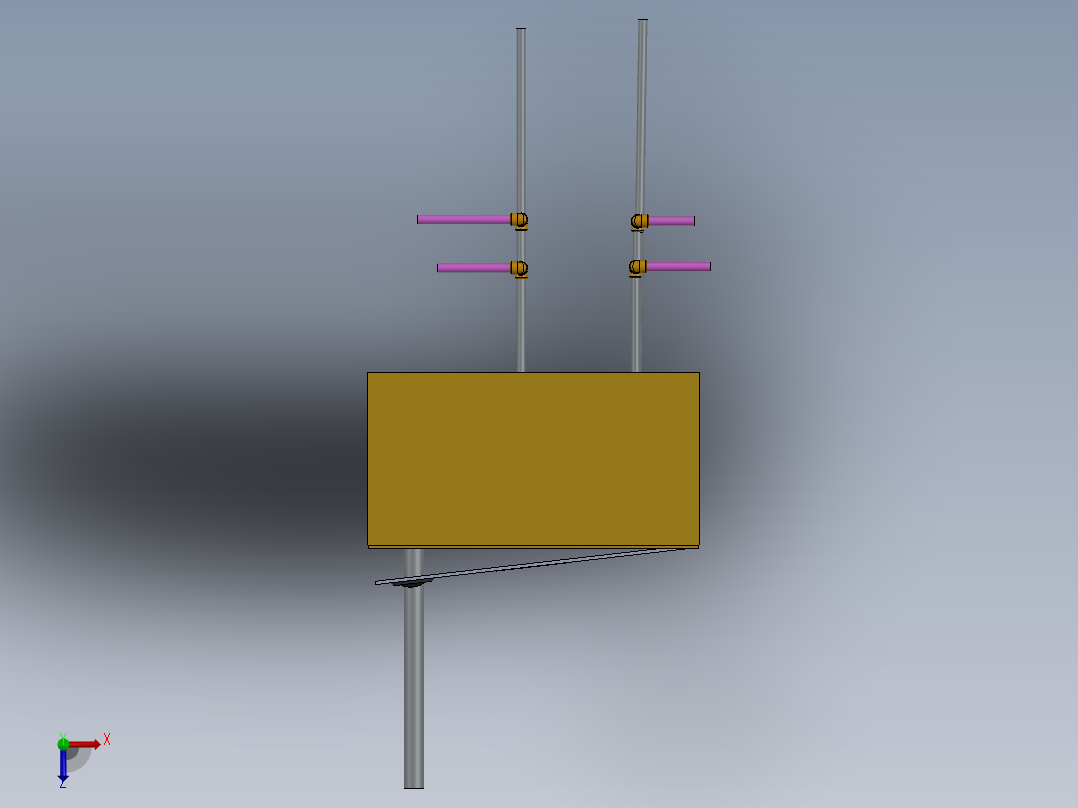 燃气管路俯视图