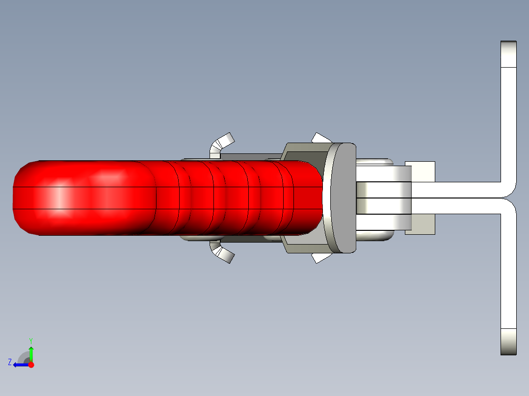水平式夾鉗SSP(M)-3D多系列多零件图纸模型右视图