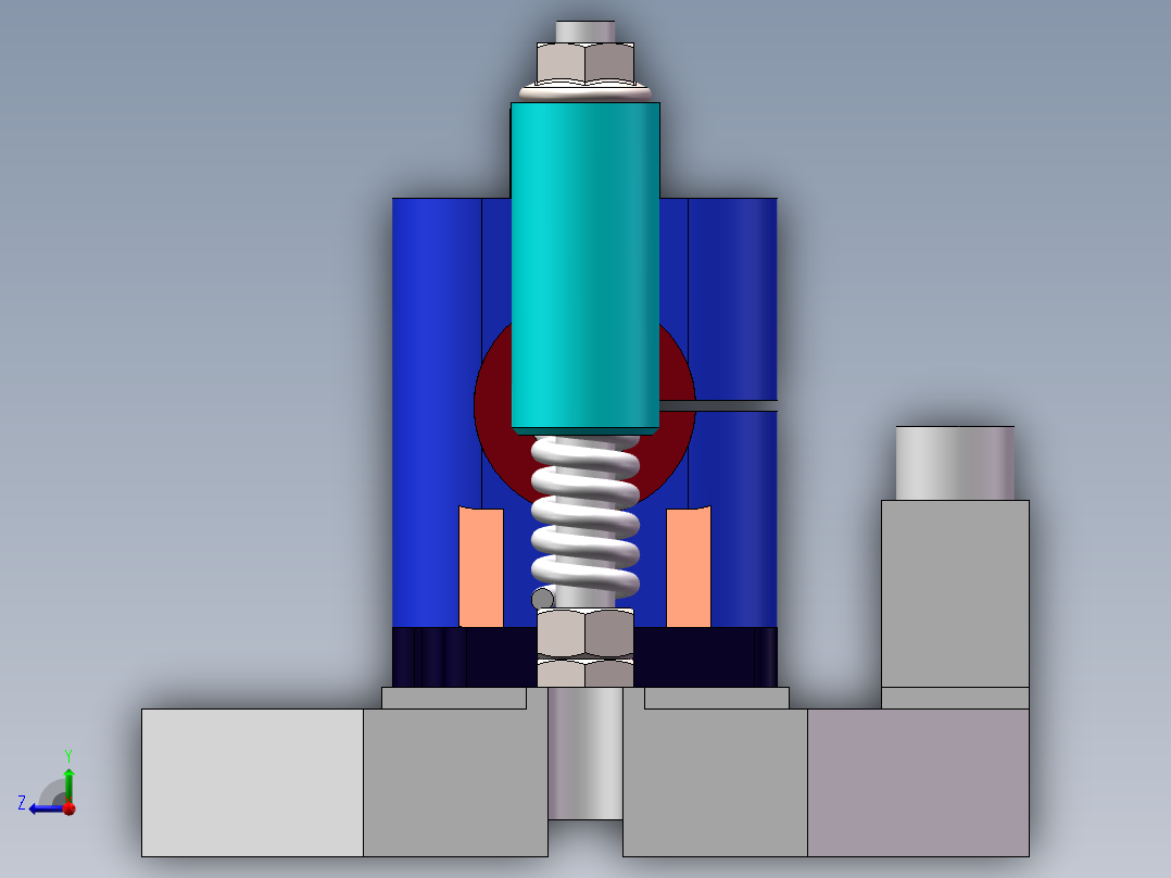 195摇臂轴座铣宽1.5mm槽夹具设计资料含三维+二维CAD+工序卡+说明书右视图