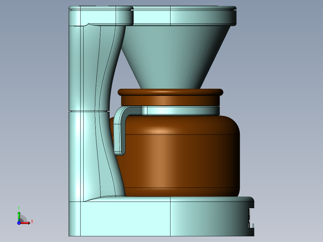 制咖啡机玩具模型前视图