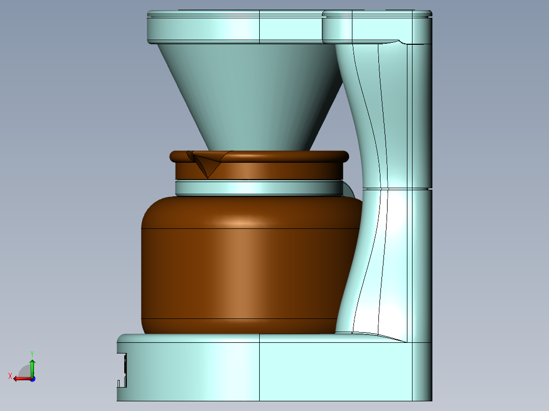 制咖啡机玩具模型后视图