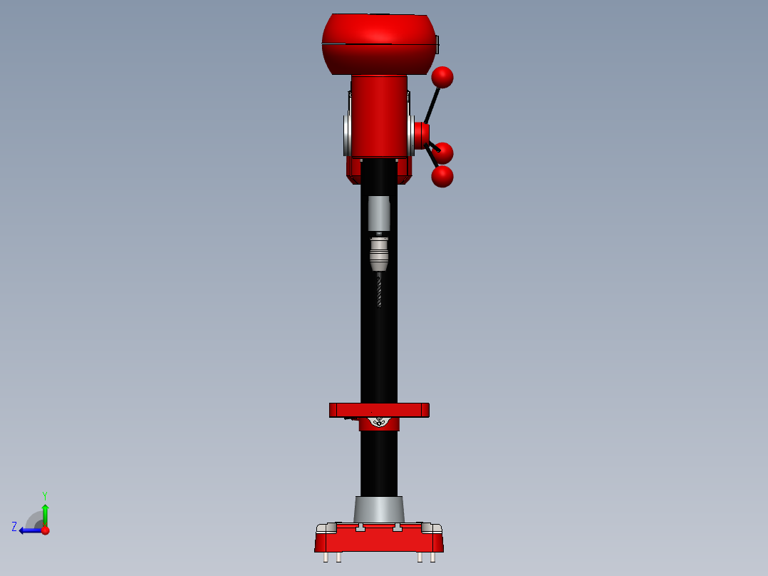 台面钻床sw18可编辑右视图