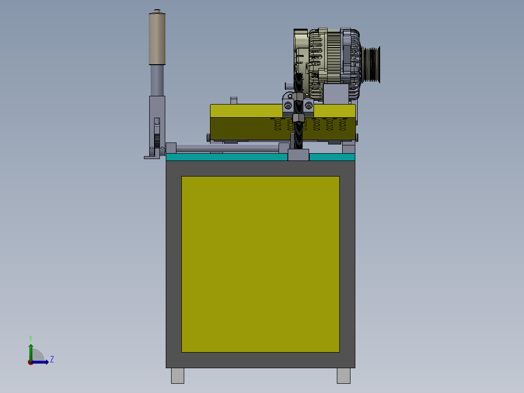 电机加工工装设备sw17可编辑后视图