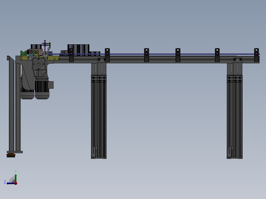射灯外壳自动加工输送设备sw17可编辑右视图