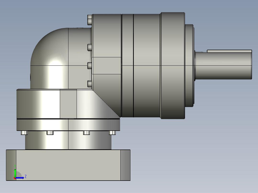 多摩川行星减速机TLR-155-L1-35KA35（45度）左视图