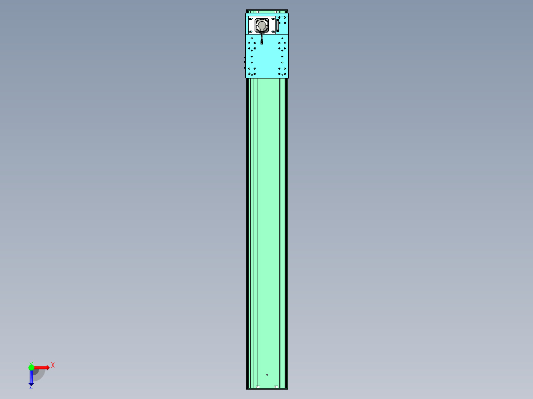 东锦齿条传动DH270G-L167-S2000-BU-减速机+750W俯视图