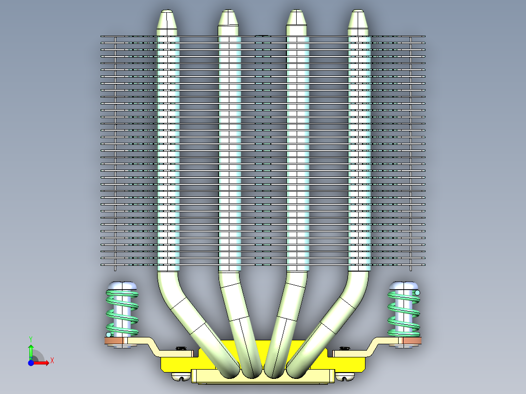 NOCTUA NH-D9L NH-D9X CPU冷却器前视图