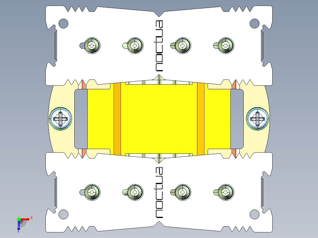 NOCTUA NH-D9L NH-D9X CPU冷却器俯视图