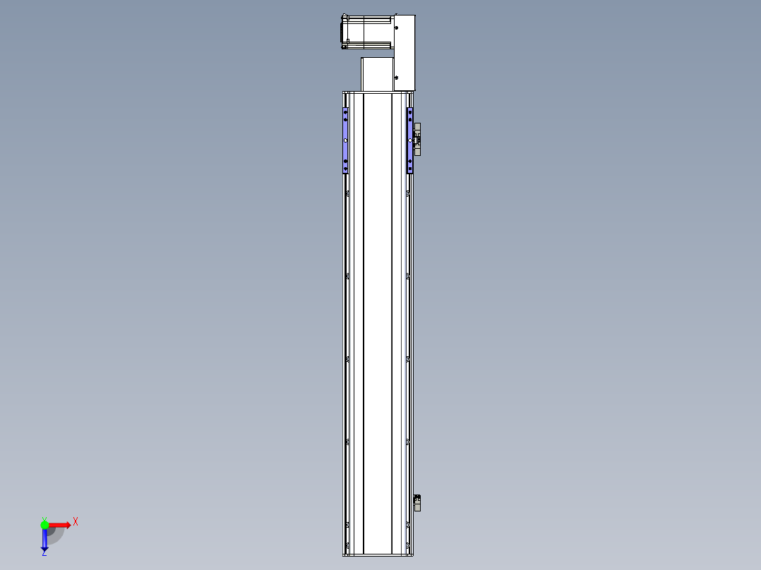 同步带滑台-半封闭B17H-L50-S850-R-P75-D3俯视图