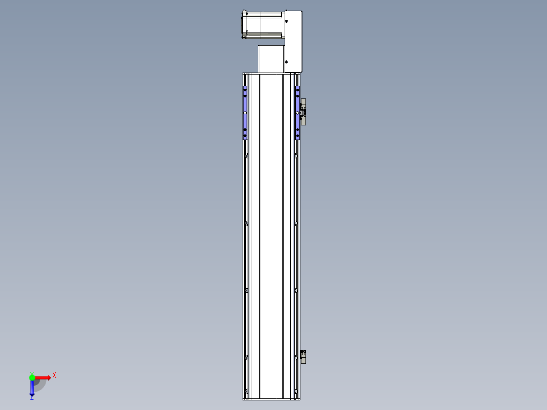 同步带滑台-半封闭B17H-L50-S700-R-P75-D3俯视图