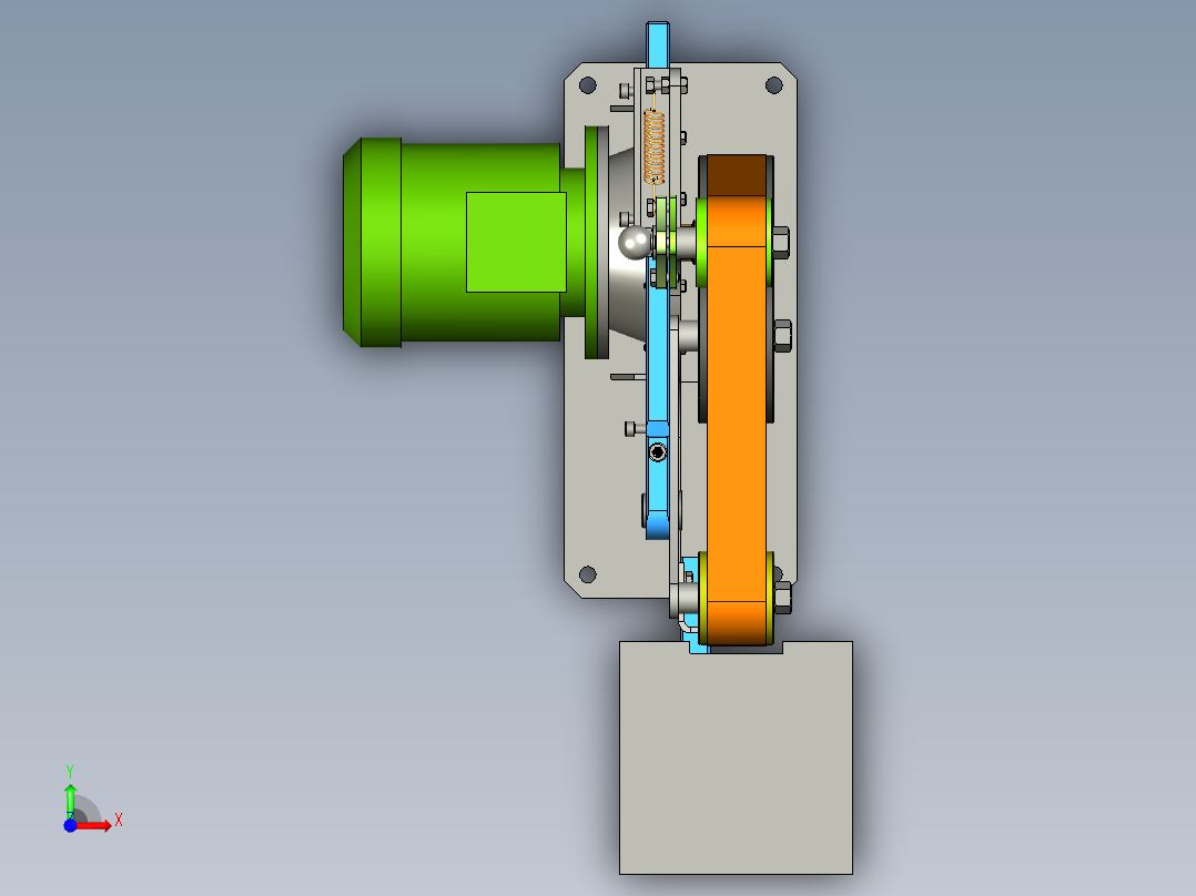 1500х50带式研磨机前视图