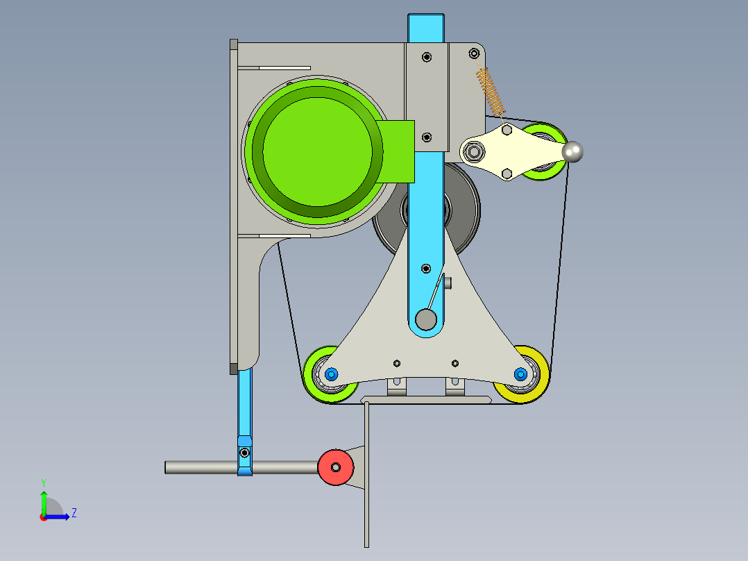 1500х50带式研磨机左视图