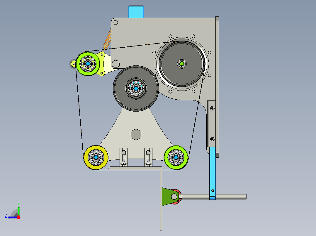 1500х50带式研磨机右视图