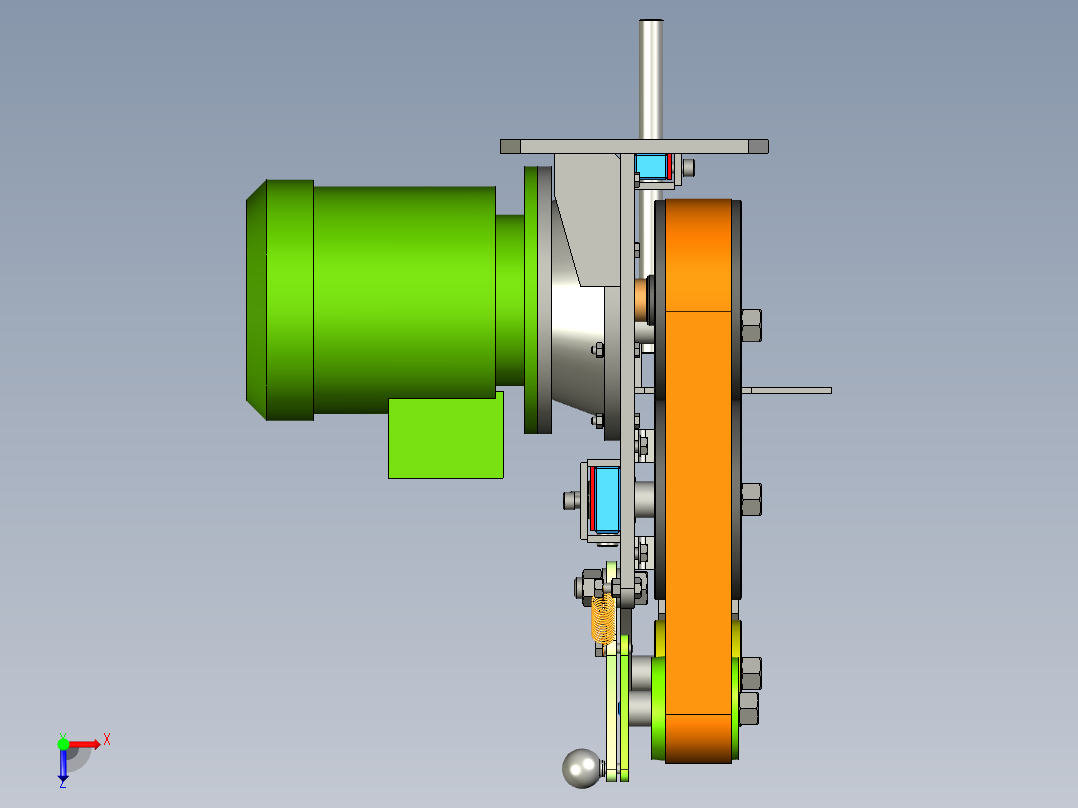 1500х50带式研磨机俯视图