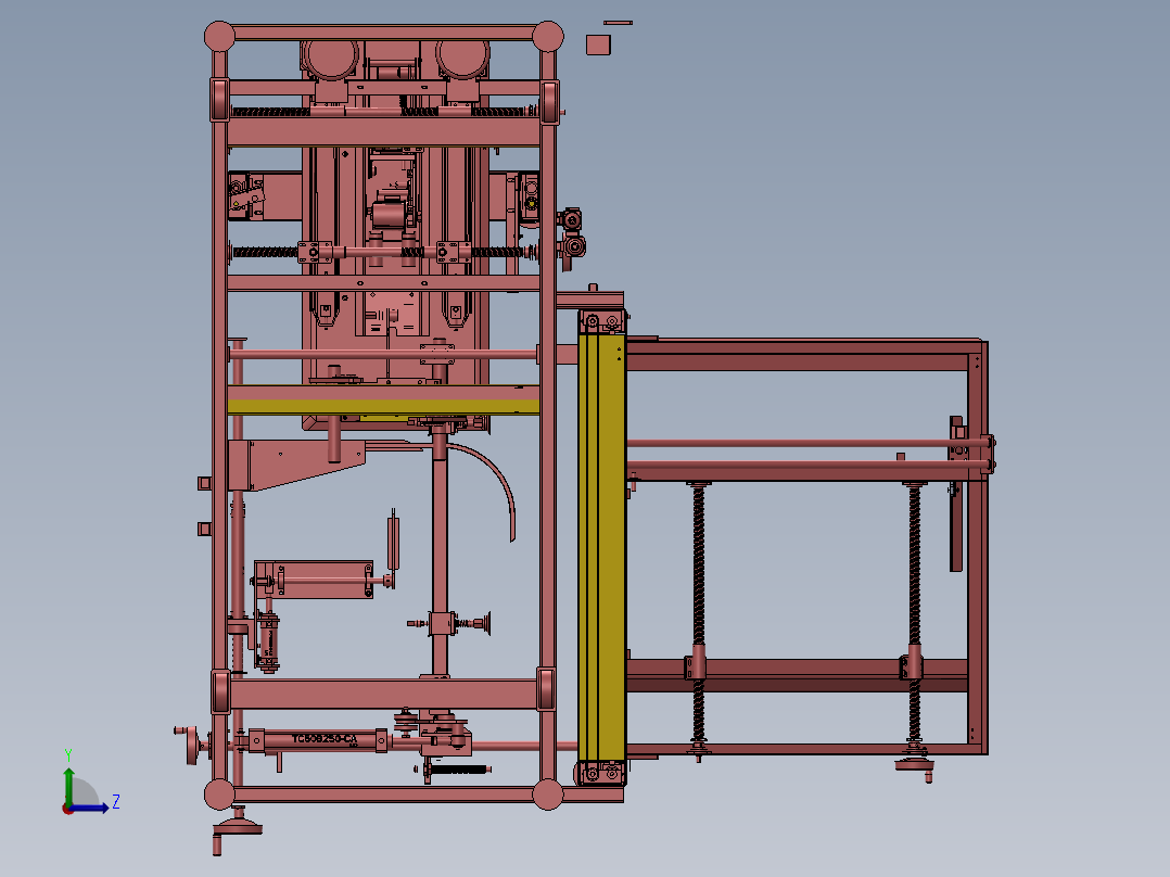 开箱机总装配体A[B]左视图