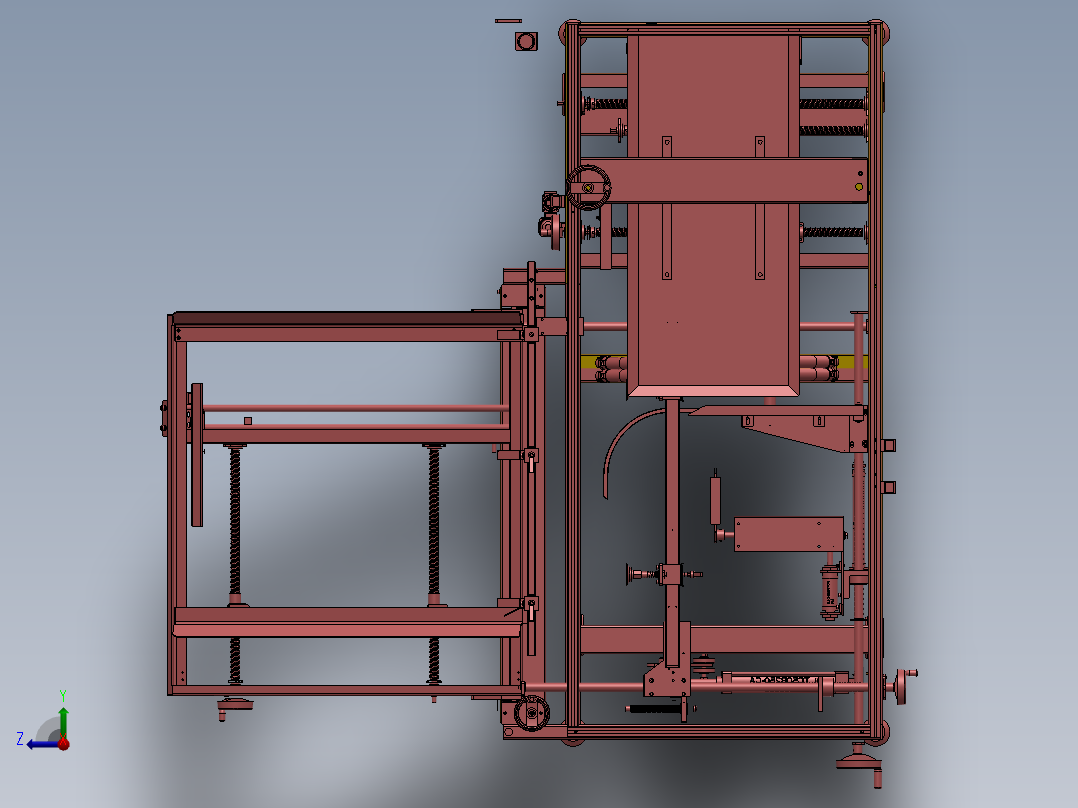 开箱机总装配体A[B]右视图