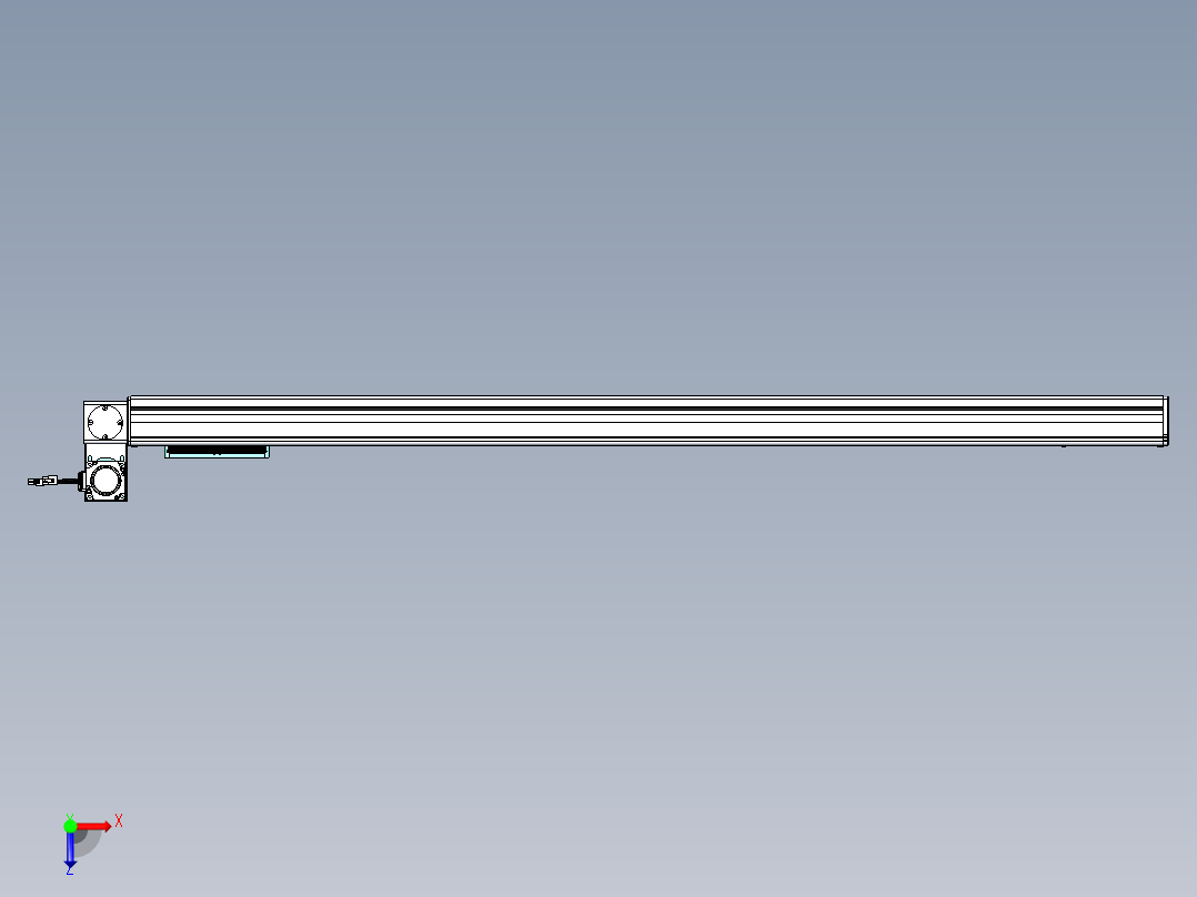 威洛博VBC同步带传动一无尘环境VBC14-L45-S1300-BLU-ZP40-C3俯视图