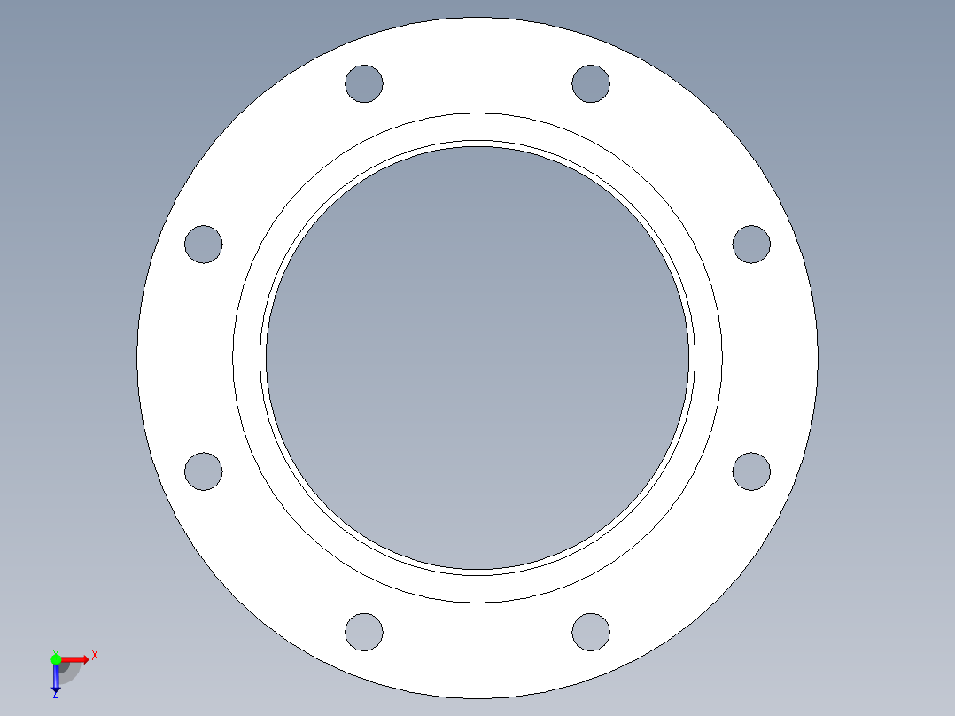 CPVC管件26-Sch80_Flange Vanstone_SOC_9854-080_8in俯视图