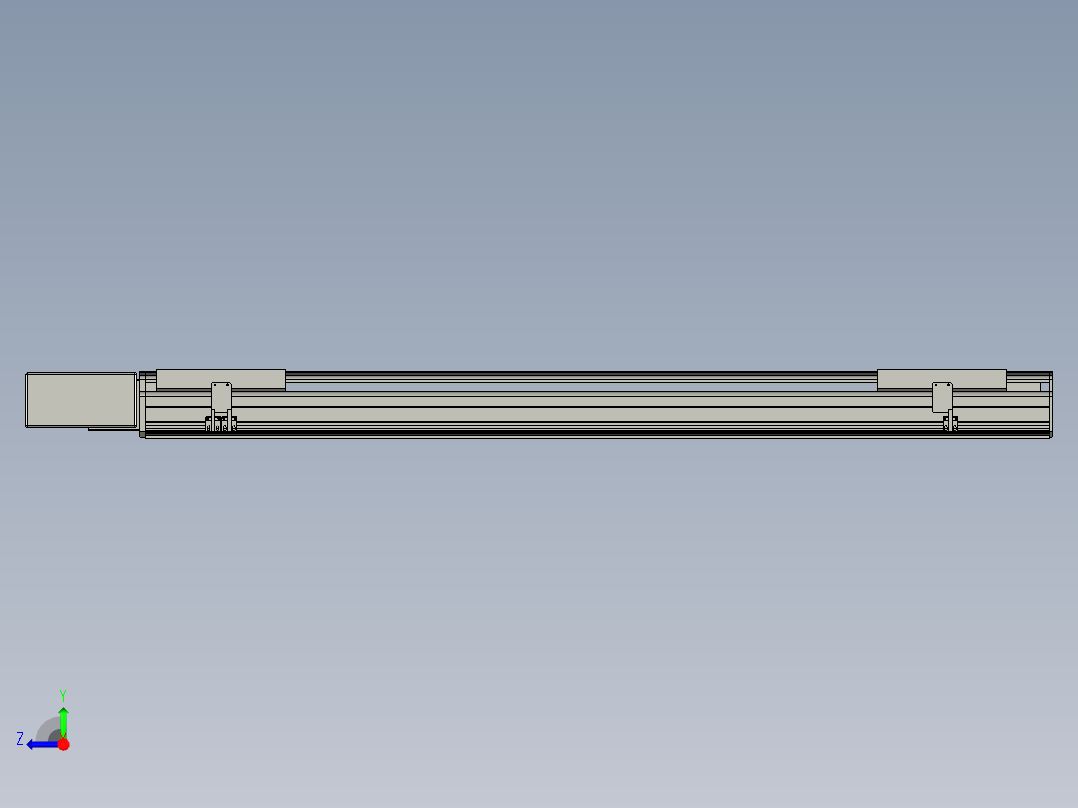 直线模组LHB21-L40-S1250-BR设计图纸右视图