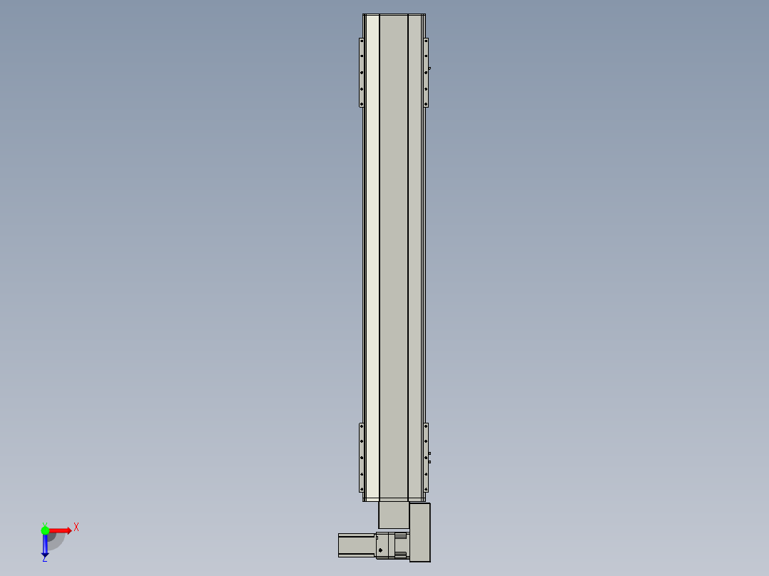 直线模组LHB21-L40-S1250-BR设计图纸俯视图